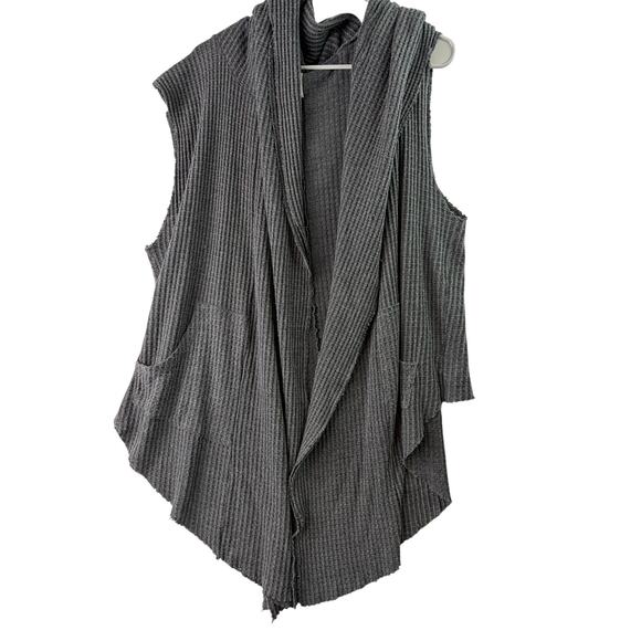 NSF Sleeveless Hooded Cardigan – Charcoal Gray – Size M - Picture 1 of 6